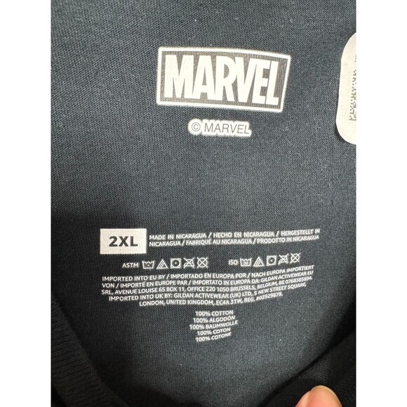 Marvel Mens 2XL Hulk Chest Costume T-Shirt Black Short Sleeve Crewneck NWOT - Picture 6 of 9